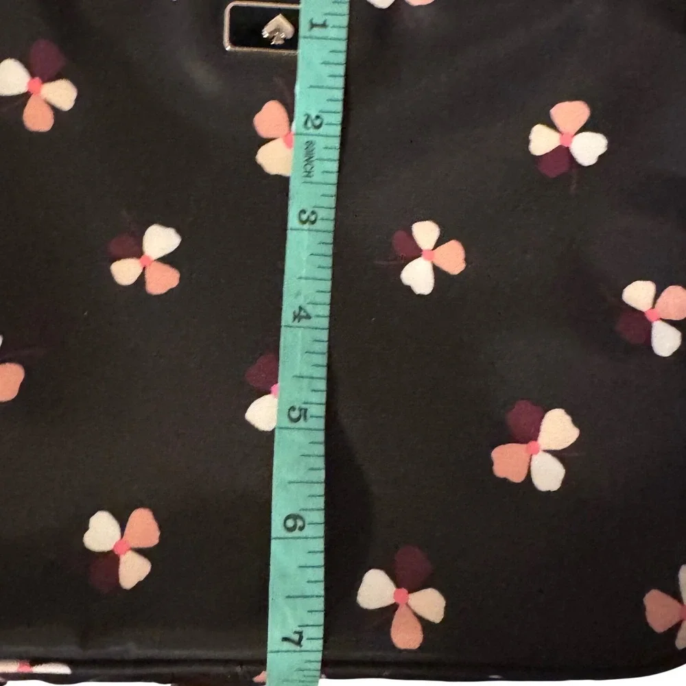 Kate Spade Dawn Dusk‎ Buds Ditsy Travel Cosmetic Toiletry Make Up Case Black